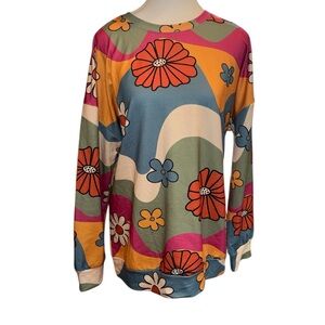 Groovy Flowered Sweatshirt